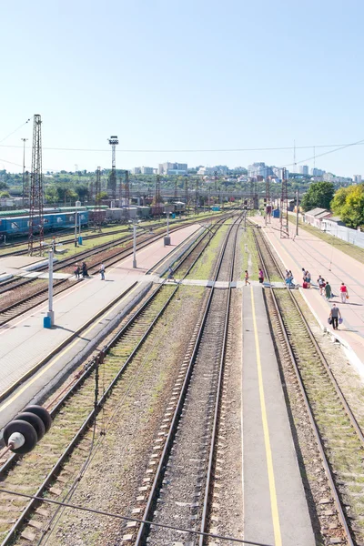 Belgorod. Platform of municipal train station — Stock Photo, Image