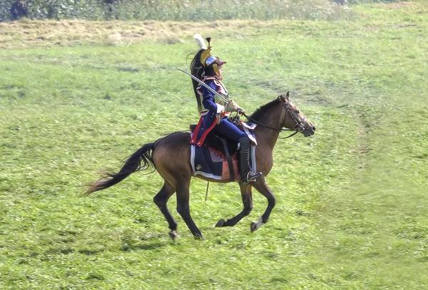 Reconstrucción de la batalla de Borodino — Foto de Stock