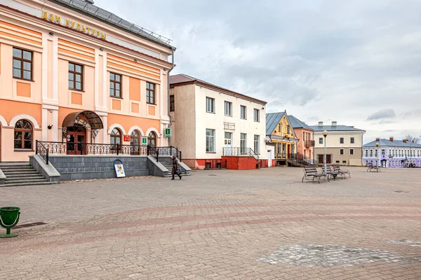 Navahgrudak República Bélaro Marzo 2020 Paisaje Urbano Plaza Lenin Centro — Foto de Stock