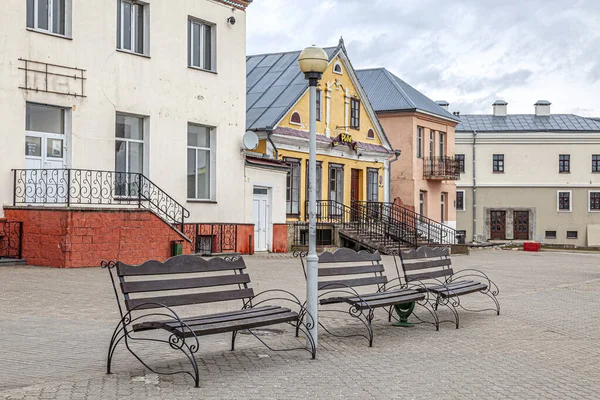 Navahgrudak Republic Belarus March 2020 Cityscape Lenin Square City Center — Stock Photo, Image