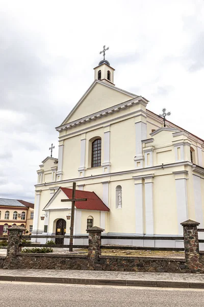 Cityscape Lenin Square Church Michael City Navahrudak — Stock Photo, Image