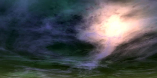 Gezegenin Atmosferi Yabancı Bir Gezegenin Gökyüzünde Bulutlar Illüstrasyon — Stok fotoğraf