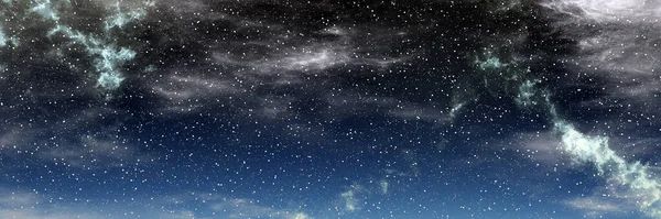 Atmosfera Del Pianeta Nuvole Nel Cielo Pianeta Sconosciuto Panorama Illustrazione — Foto Stock