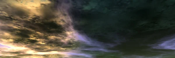 Ατμόσφαιρα Του Πλανήτη Σύννεφα Στον Ουρανό Ενός Ξένου Πλανήτη Πανόραμα — Φωτογραφία Αρχείου