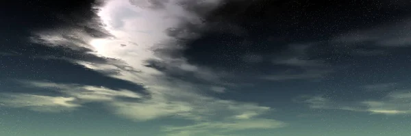 Atmosfera Del Pianeta Nuvole Nel Cielo Pianeta Sconosciuto Panorama Illustrazione — Foto Stock