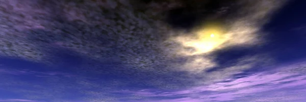 Atmosphere Planet Clouds Sky Stranger Planet Panorama Illustration — Stock Photo, Image