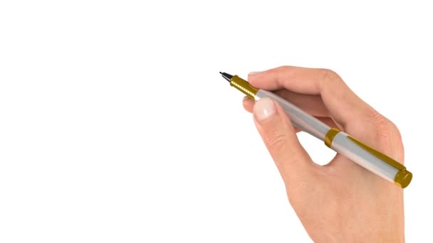 Der Stift Zeichnet Den Umriss Des Bildes Doodle Video Oder — Stockvideo