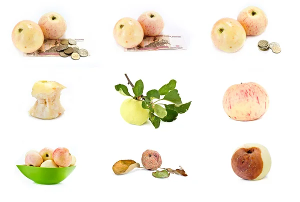 Manzanas. Collage. —  Fotos de Stock