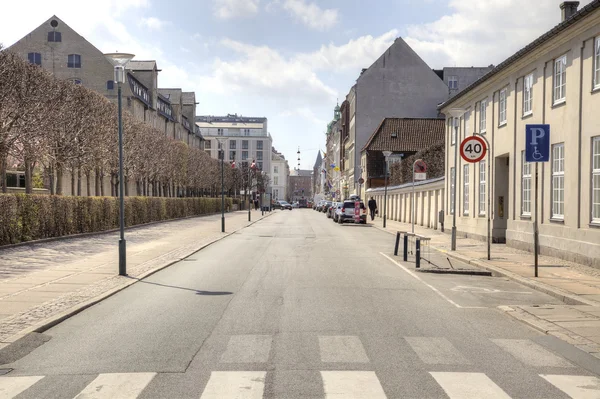 Strada nella città di Copenaghen — Foto Stock