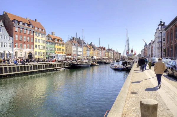 Los canales están en la ciudad Copenhague — Foto de Stock