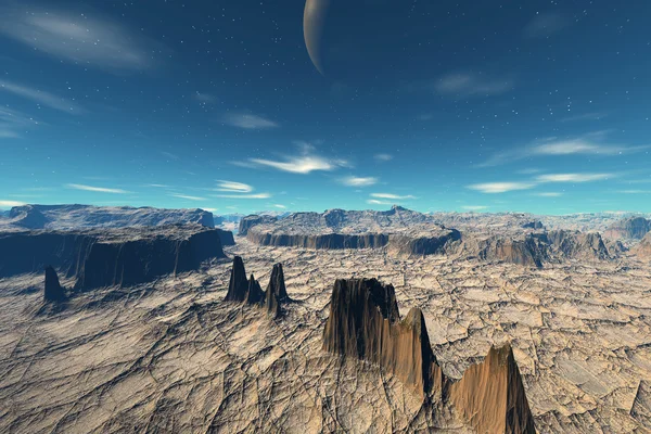 3D utsmält fantasy främmande planet — Stockfoto