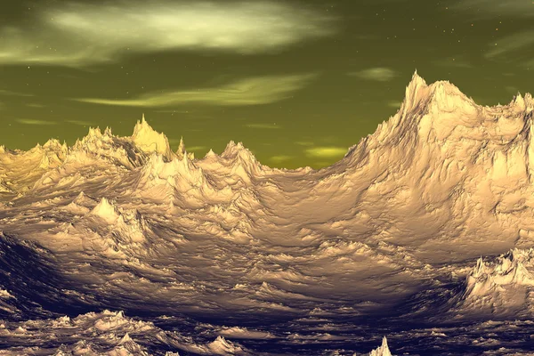 3D рендеринг фантазии чужой планеты — стоковое фото