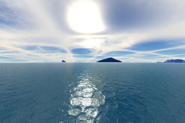 3D render fantezi yabancı gezegen 