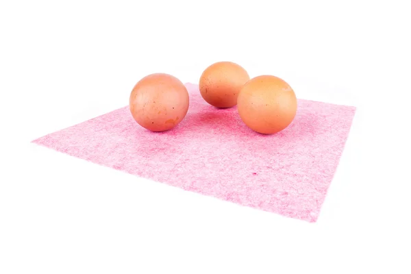 Ovos em um guardanapo — Fotografia de Stock