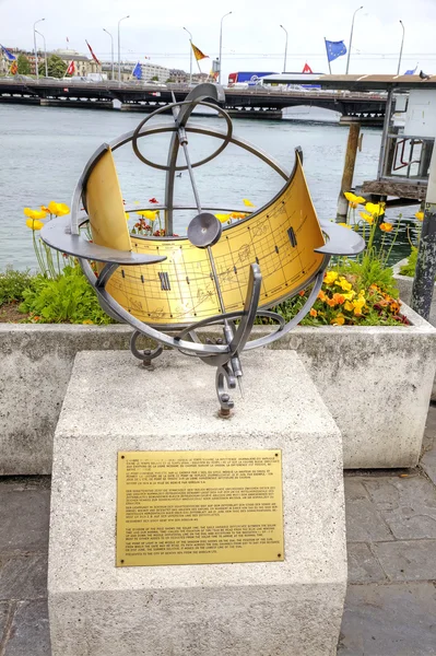 Γενεύη. Ηλιακό ρολόι — Φωτογραφία Αρχείου