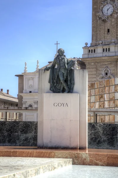 Saragossa. Monumento a Francisco Goya — Foto de Stock