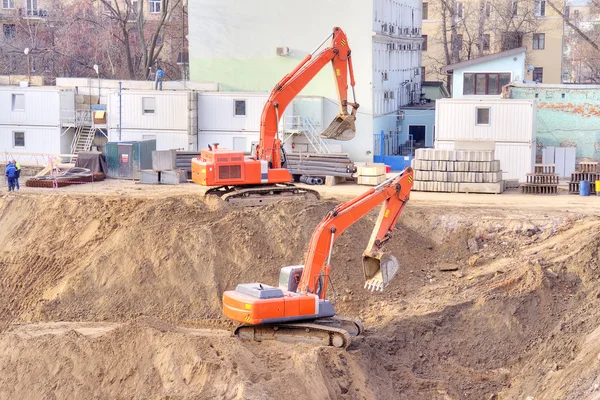 建物基礎の穴 — ストック写真