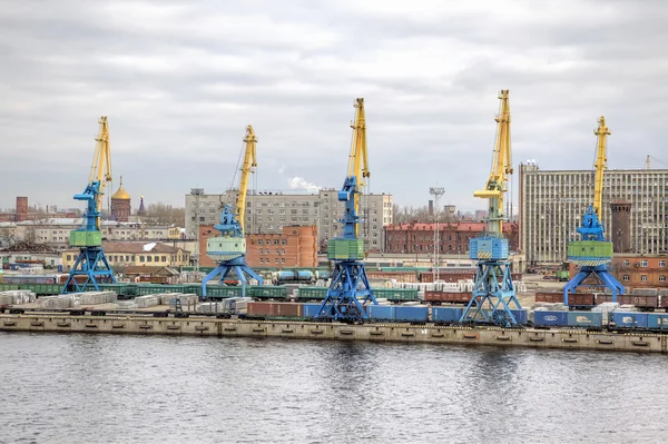 Port of city Saint Petersburg — Stock Photo, Image