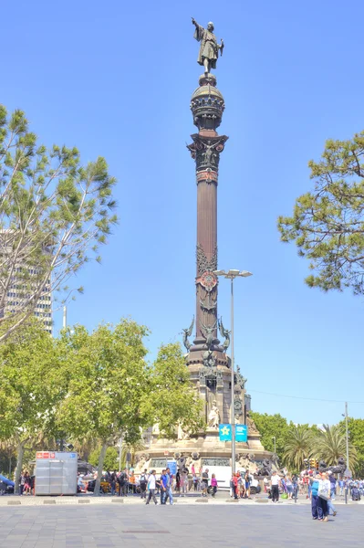 Barcelona. Monumento a Cristóbal Colón — Foto de Stock