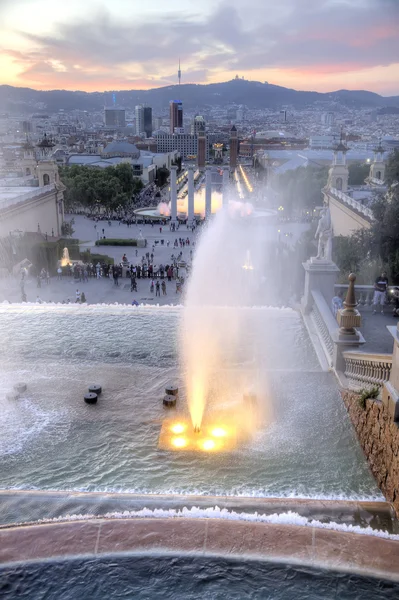 Barcellona. Fontane cantanti di Montjuic — Foto Stock