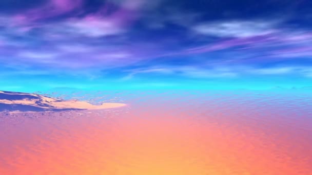 3D rendu fantasme exotique planète. Rochers et lac 