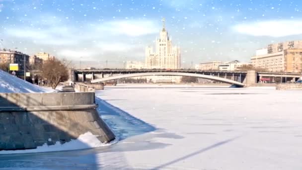 Москва, муниципальный пейзаж — стоковое видео
