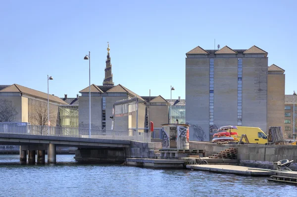 Canais estão na cidade Copenhague — Fotografia de Stock