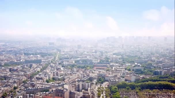 Panorama of city Paris — Stock Video