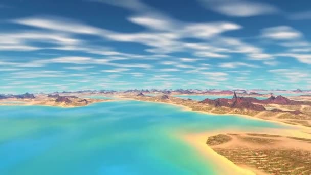 3D rendu fantasme exotique planète. Rochers et ciel 