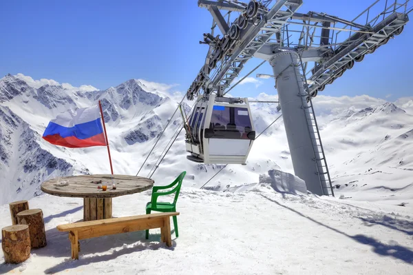 Üzerinde Elbrus hava Asansör — Stok fotoğraf
