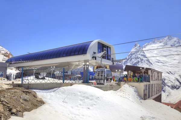 Dombay. Station der Seilbahn — Stockfoto