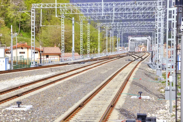 Caucasus. Sochi. railway track — Stock Photo, Image