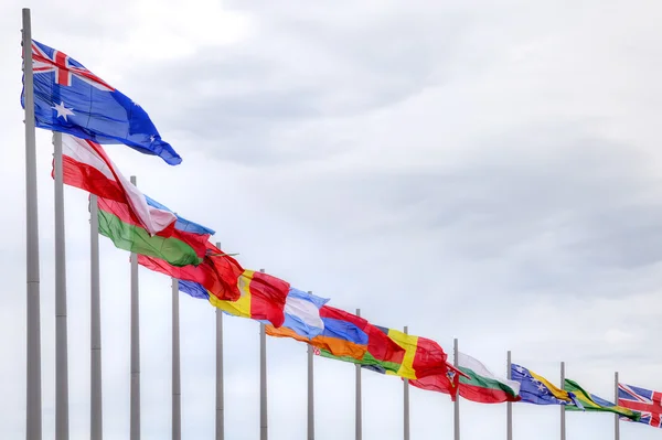 Olympic flags — Stock Photo, Image