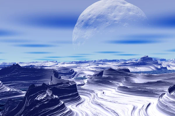 岩と月 — ストック写真