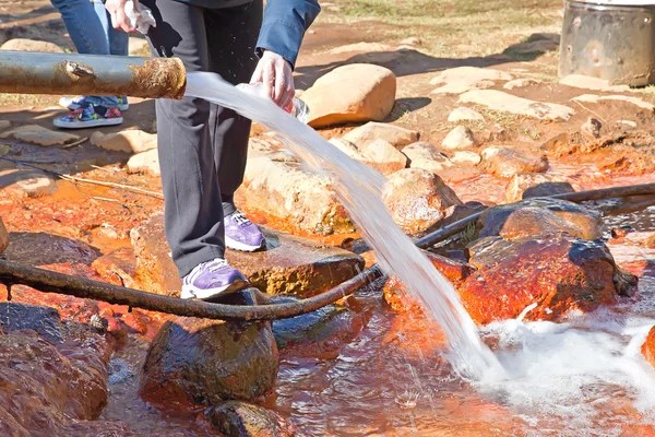 Stream with mineral water seltzer