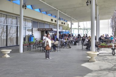 Abhazya. Resort Pitsunda. Cafe karaya deniz