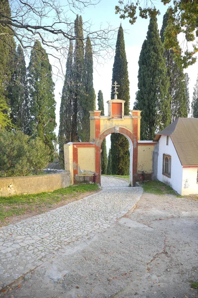 Abcásia. Entrada em Novo Athos Simon, o Mosteiro de Zealot — Fotografia de Stock