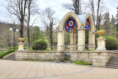 Kislovodsk. Cam Pavilion akışı. 1895-1896 yıl içinde inşa