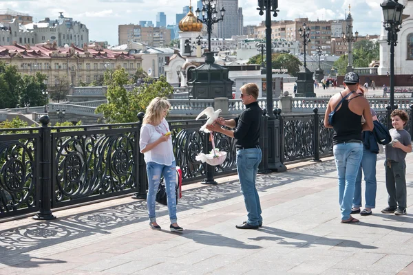 Moskva. Patriarshy Bridge — Stockfoto