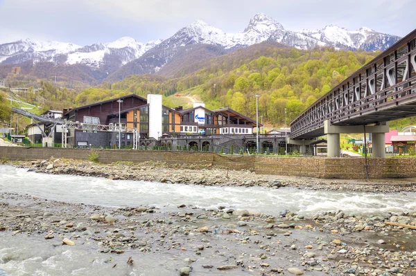 Sochi. Krasnaya Polyana kent tipi yerleşim — Stok fotoğraf