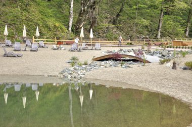 Sochi. Krasnaya Polyana kent tipi yerleşim. Yapay