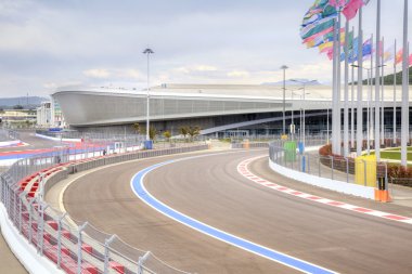 Sochi. Olympic area and automotive circuit Formula 1