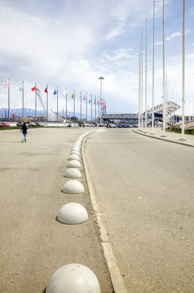 Sotchi. Espace olympique et route automobile — Photo