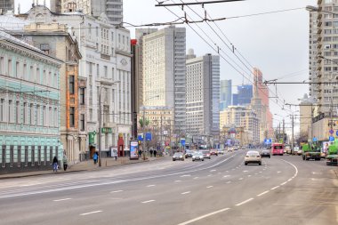 Moskova şehir merkezinde sokak Arbat