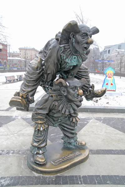 Boulevard Tsvetnoy. Sculpture clowns — Photo