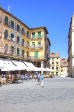 Segovia. İspanya. Kentsel peyzaj. Plaza Mayor