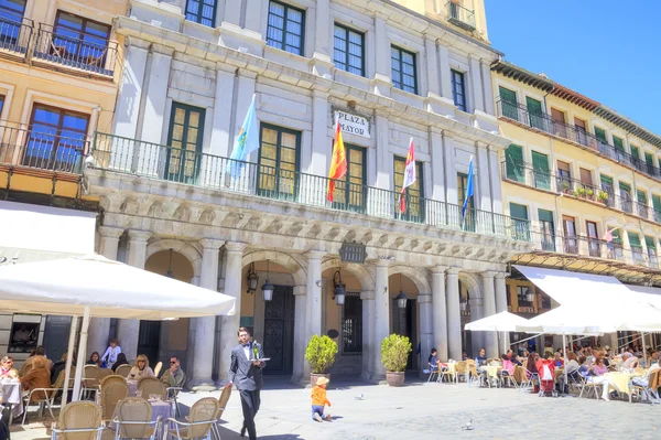 Segovia. Španělsko. Městská krajina. Plaza Mayor — Stock fotografie