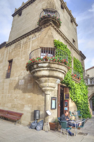 Španělskou vesnici Poble Espanyol je v Barceloně — Stock fotografie