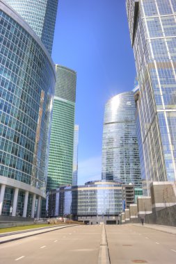 Karmaşık Moskova şehrin modern binalar