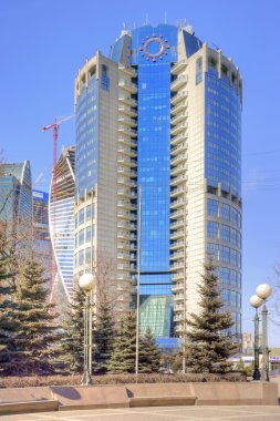 Karmaşık Moskova şehrin modern binalar